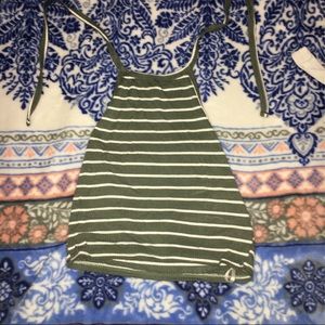 American eagle neck tie crop top